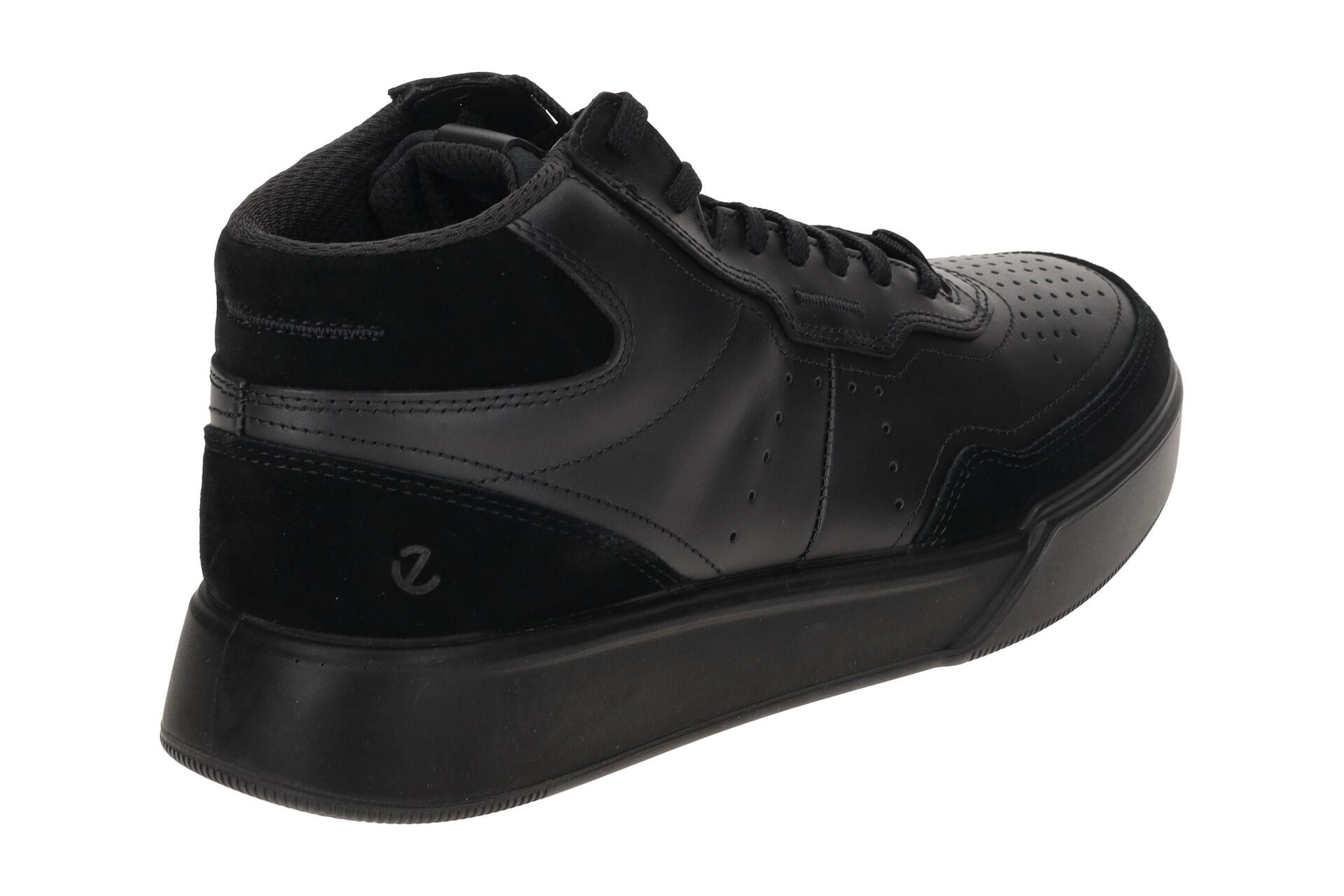 ecco Street Court Schuhe Mid Sneaker schwarz 539824 4/7