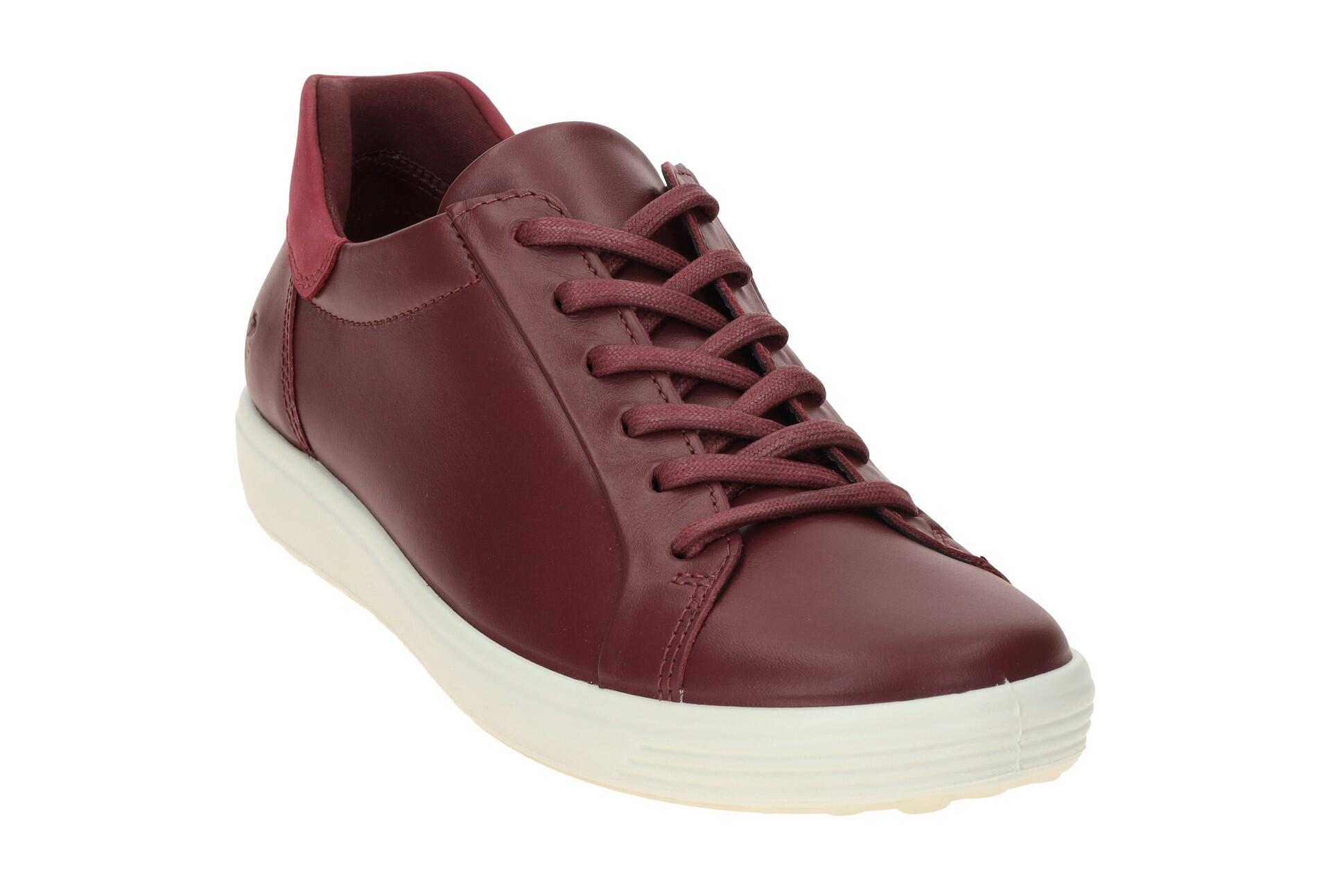 Ecco SOFT 7 EASY SLIP LACE Damenschuhe - sportliche Schnür- Halbschuhe rot NEU 3/7