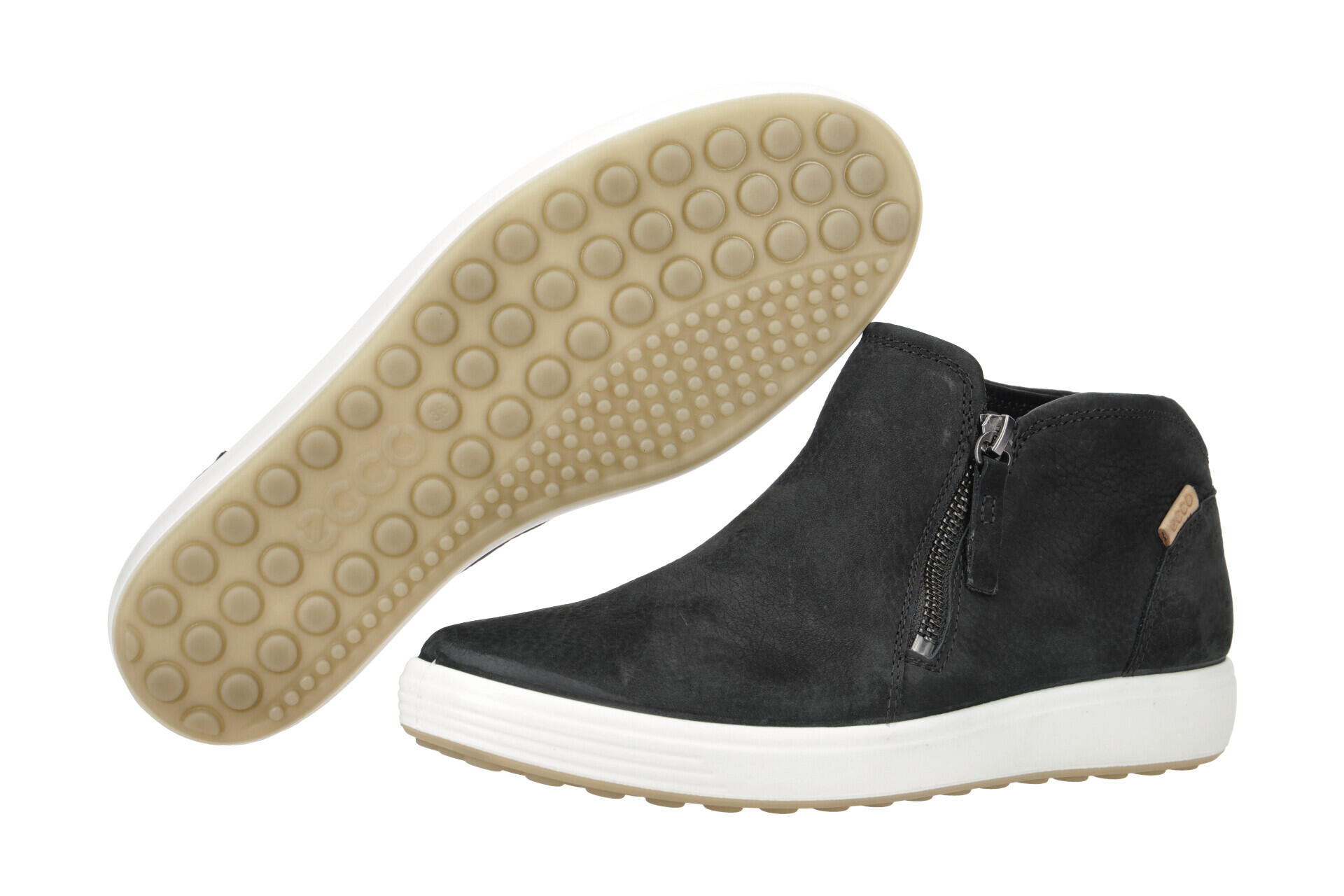 Botines con cremallera de ante mujer Ecco Soft 7 3/7