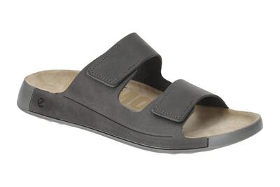 Ecco Cozmo Herren Pantolette grau steel Klett 500904
