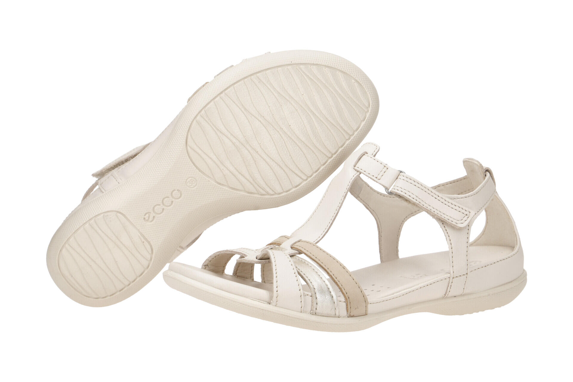 Ecco T-Steg Sandale Flash beige limestone 3/7