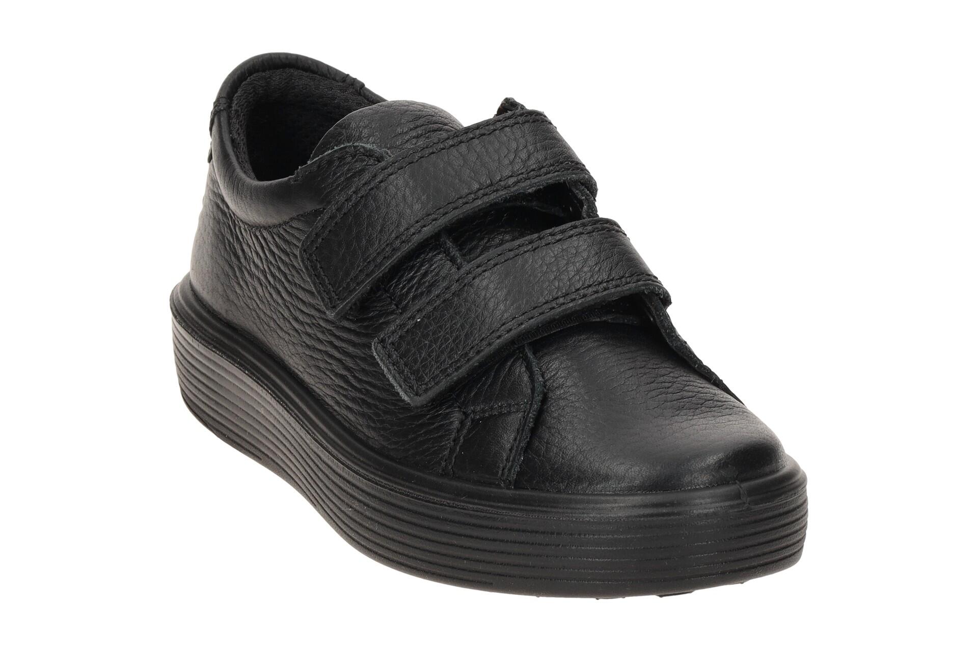 Ecco Soft 60 Kinder Schuhe Slipper schwarz Klett 713812 3/7