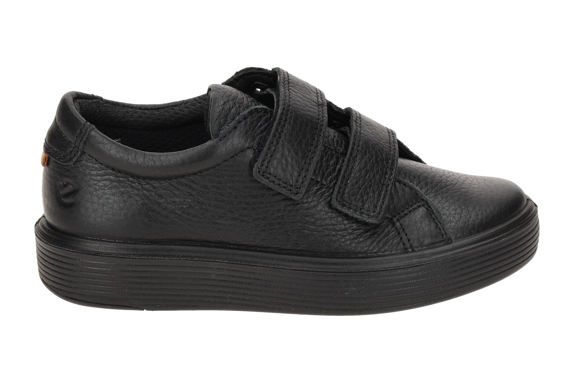 Ecco Soft 60 Kinder Schuhe Slipper schwarz Klett 713812 2/7