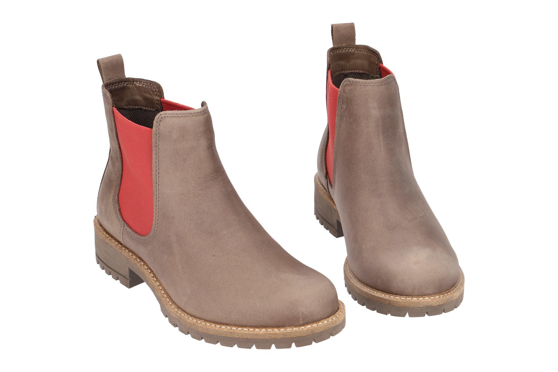 Ecco Elaine Chelsea Stiefelette grau rot 24460302064 2/7