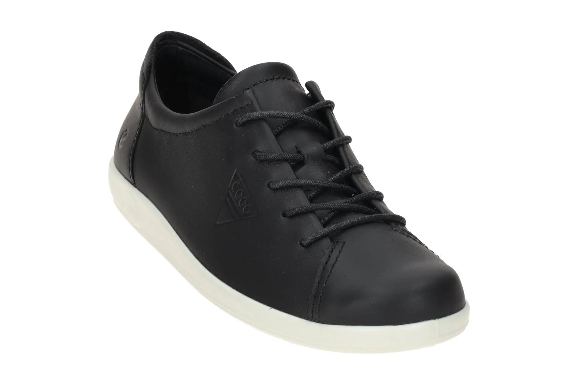 Ecco Soft 2 Schuhe schwarz weiß Jubiläum 206583 3/7