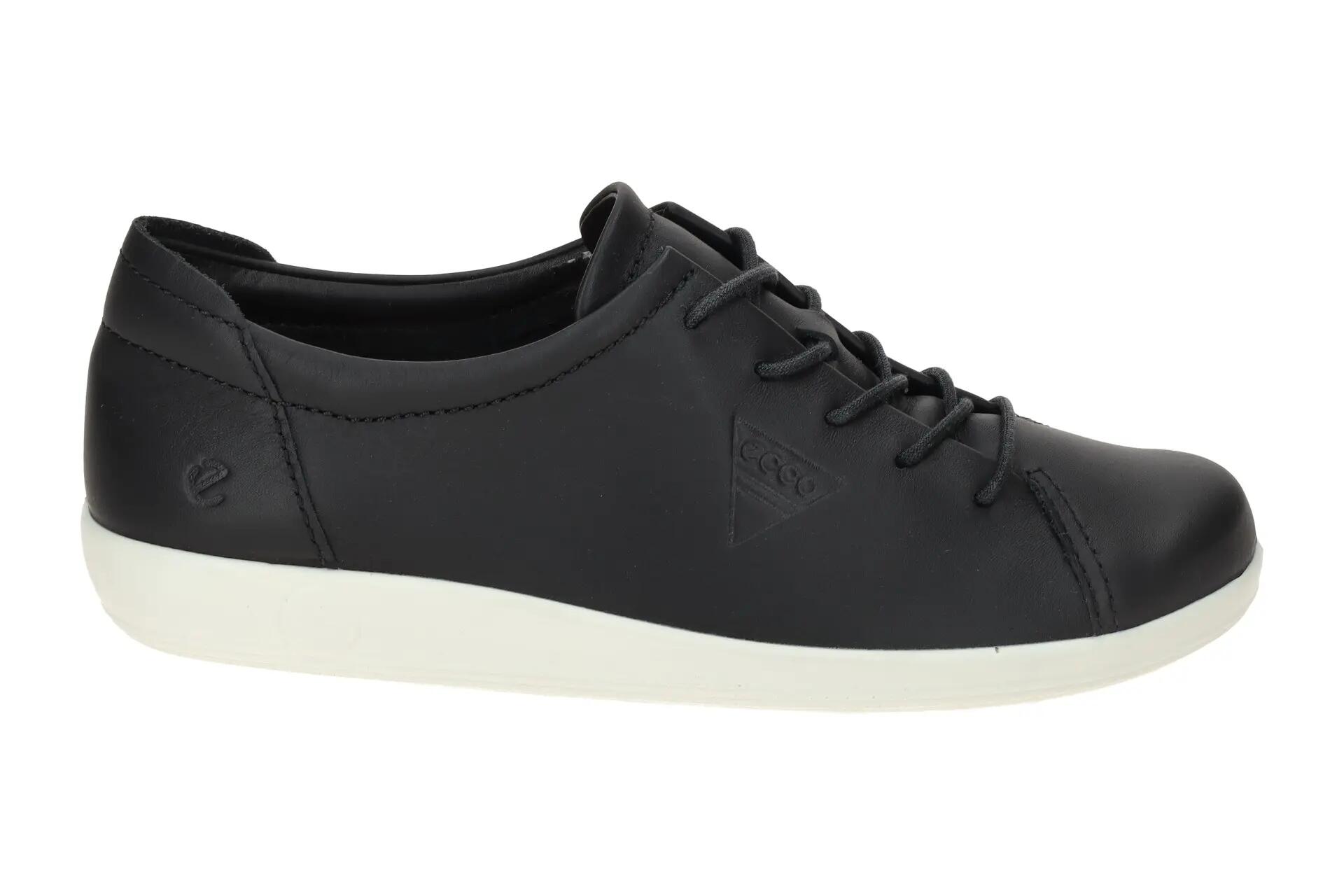 Ecco Soft 2 Schuhe schwarz weiß Jubiläum 206583 2/7