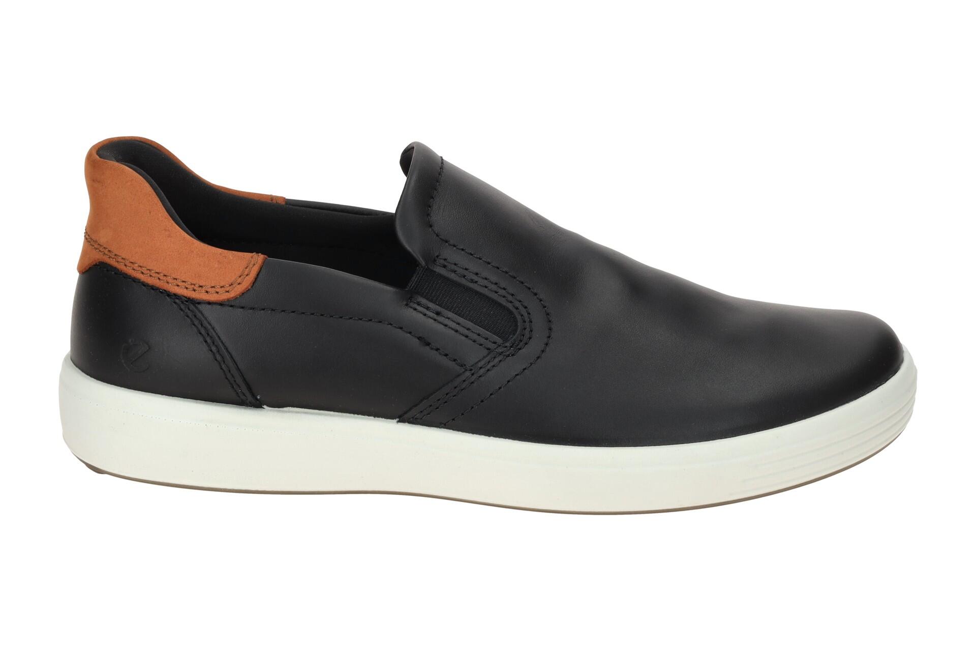 Ecco Soft 7 Slipper Schuhe schwarz braun Herren 470834 2/7