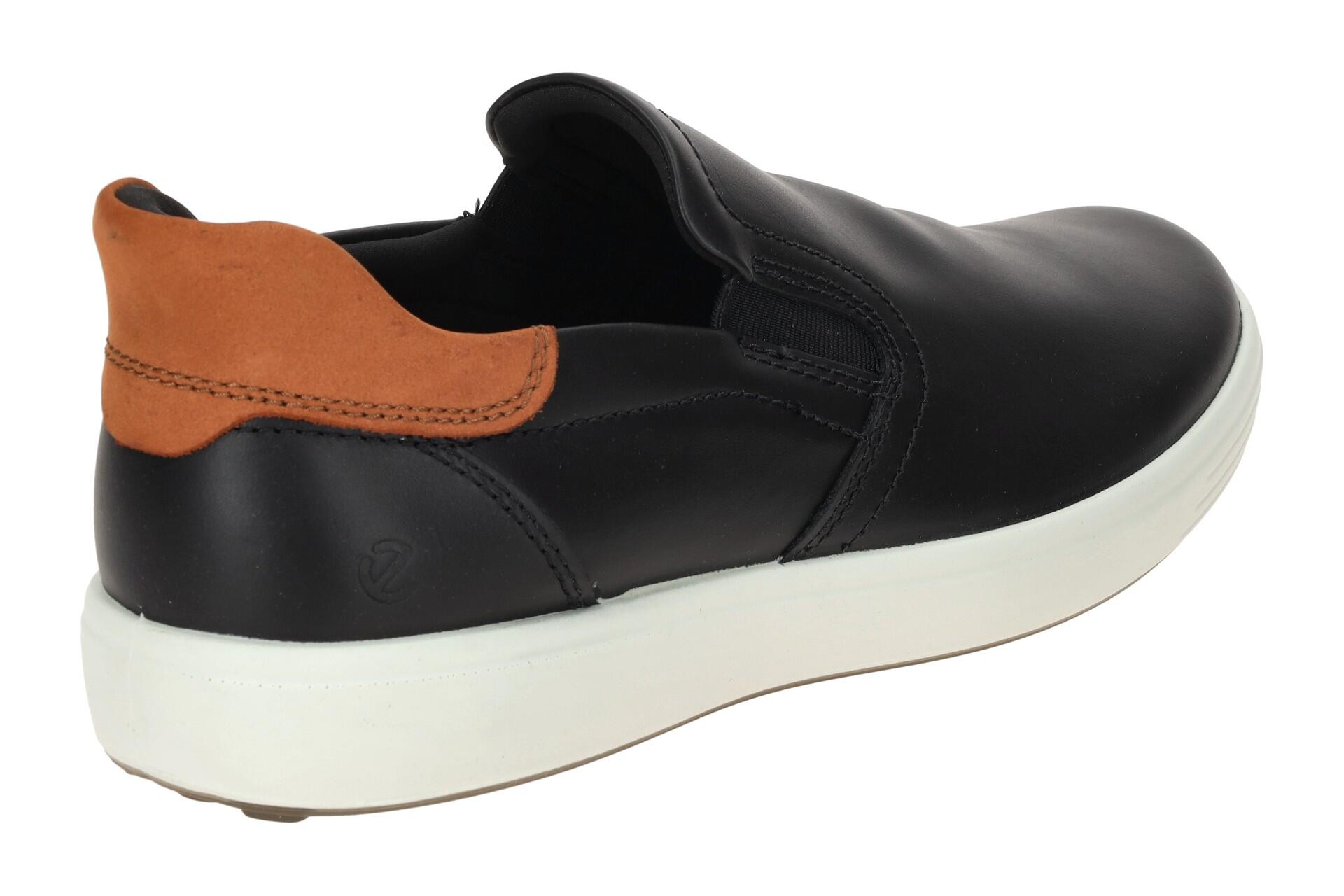 Ecco Soft 7 Slipper Schuhe schwarz braun Herren 470834 4/7