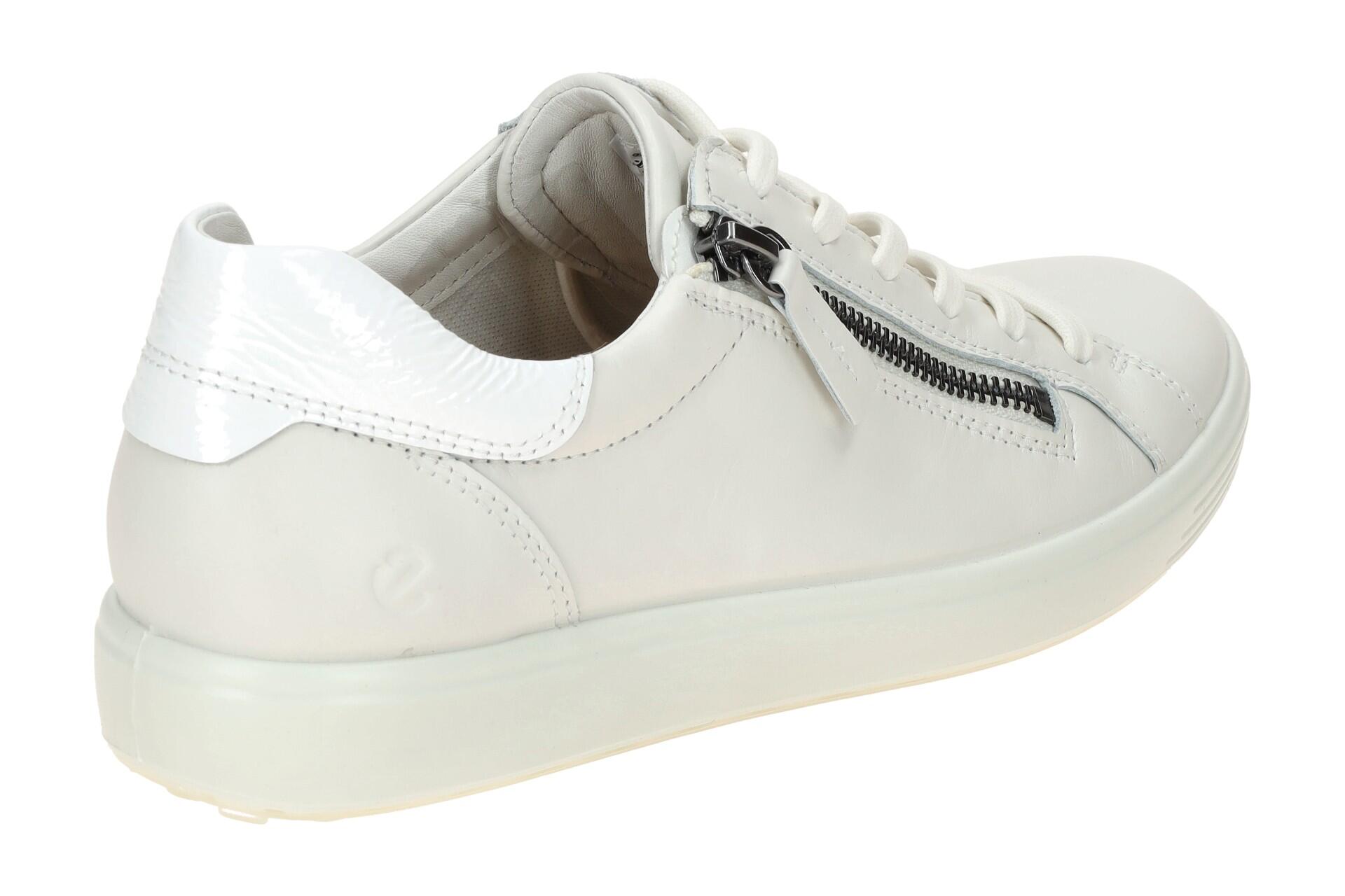 Ecco Soft 7 Schuhe weiß Sneakers 490553 4/7