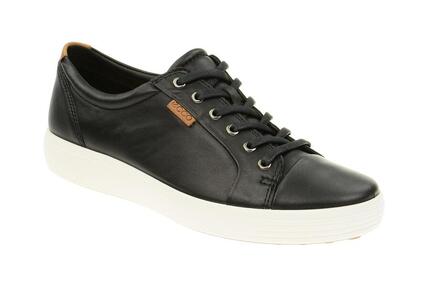 Ecco Schuhe Soft 7 schwarz weiß Damen Sneaker