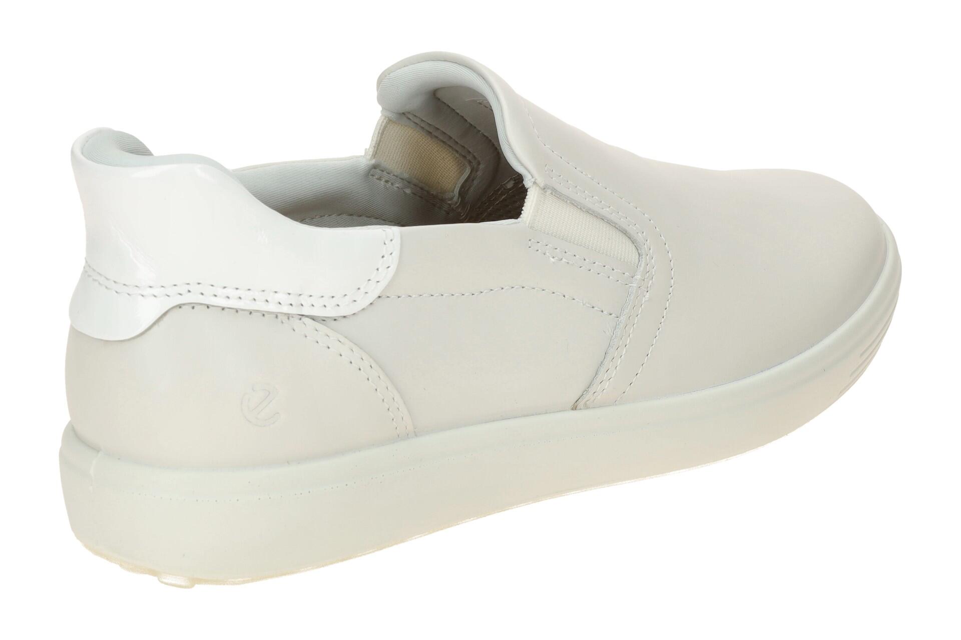 Ecco Soft 7 Slipper Schuhe weiß offwhite Damen 470853 4/7