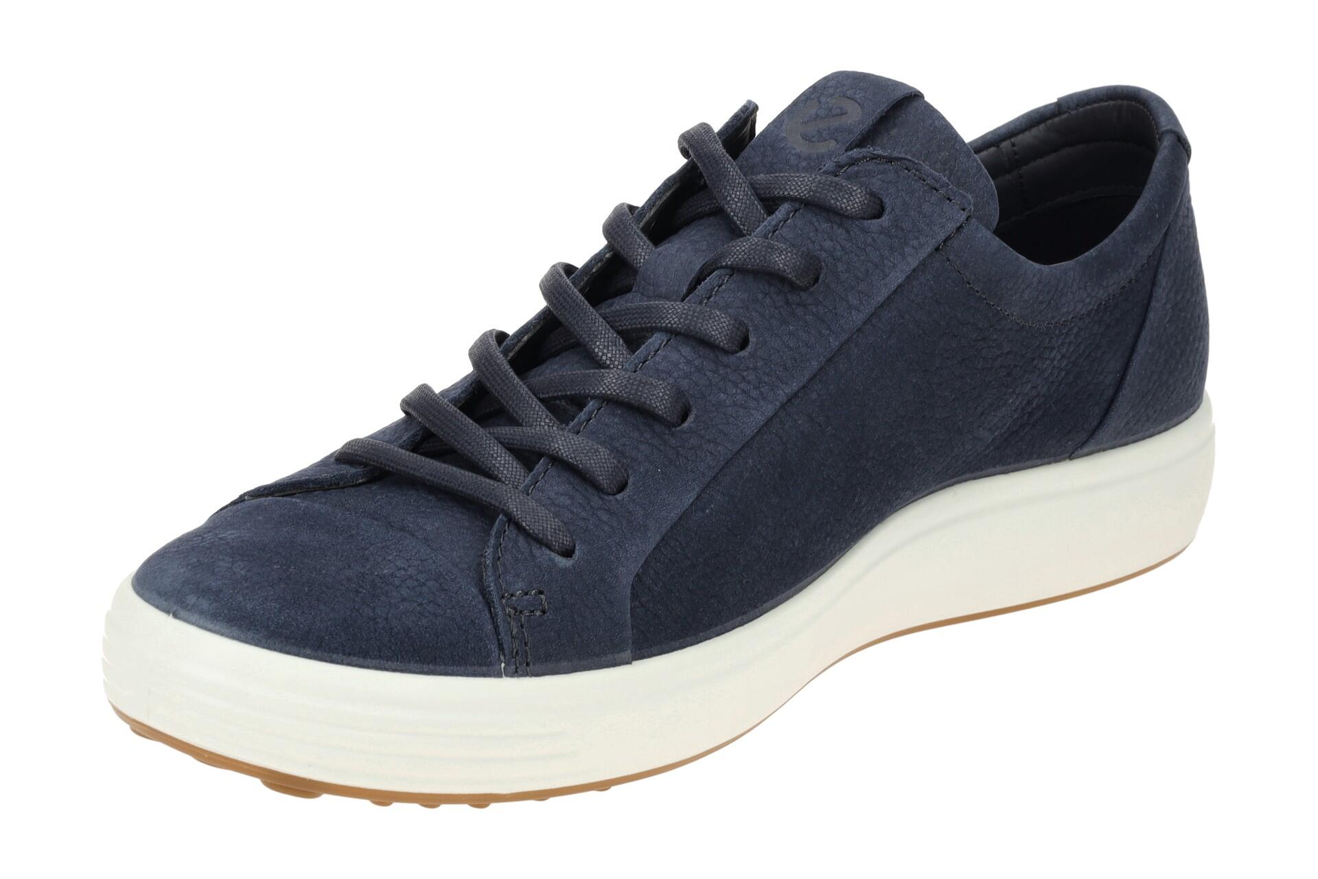 Ecco Soft 7 Schuhe dunkelblau Nubuck Sneaker 470364 3/7