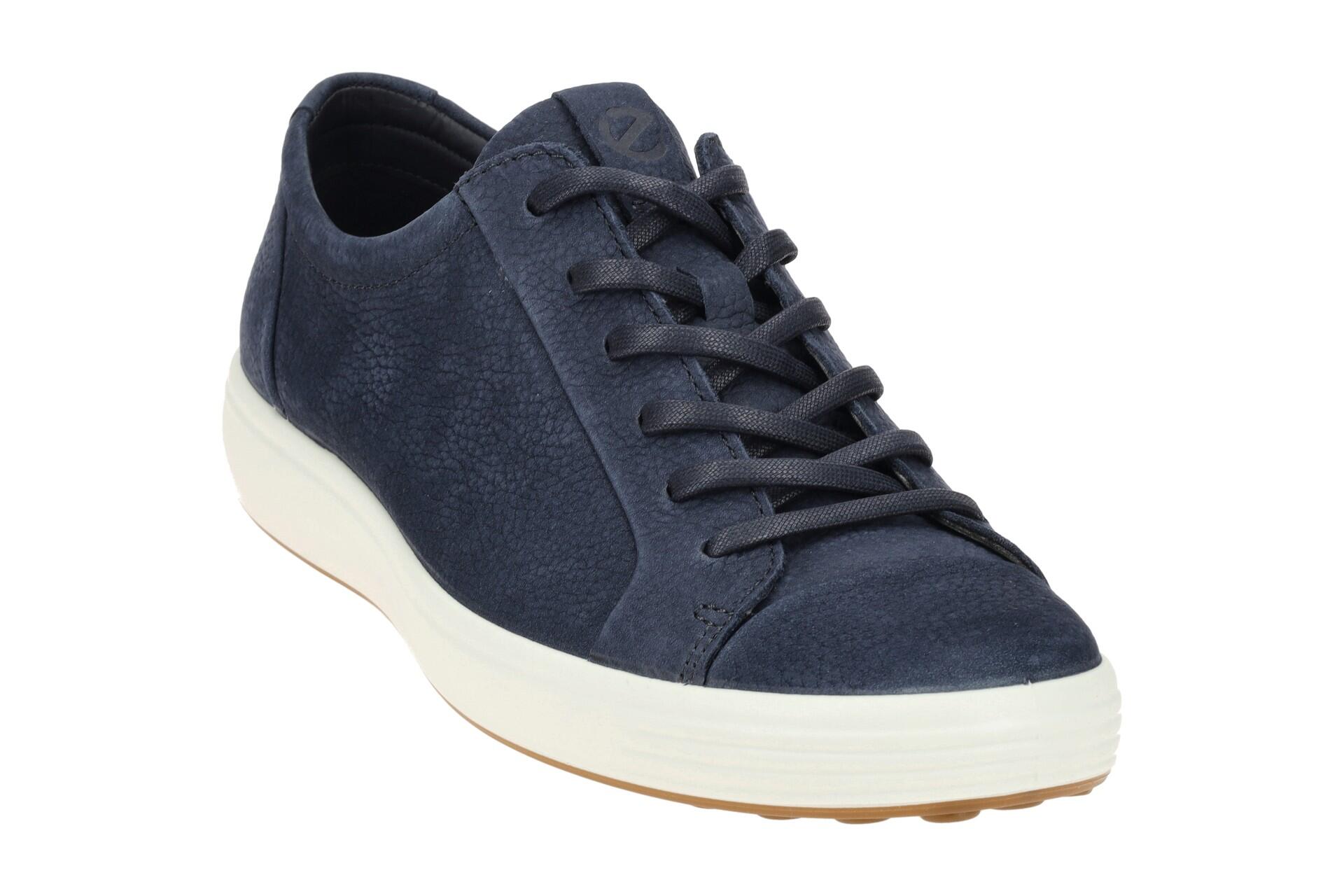 Ecco Soft 7 Schuhe dunkelblau Nubuck Sneaker 470364 2/7