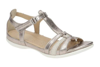Ecco Flash T-Steg Sandalen grau metallic