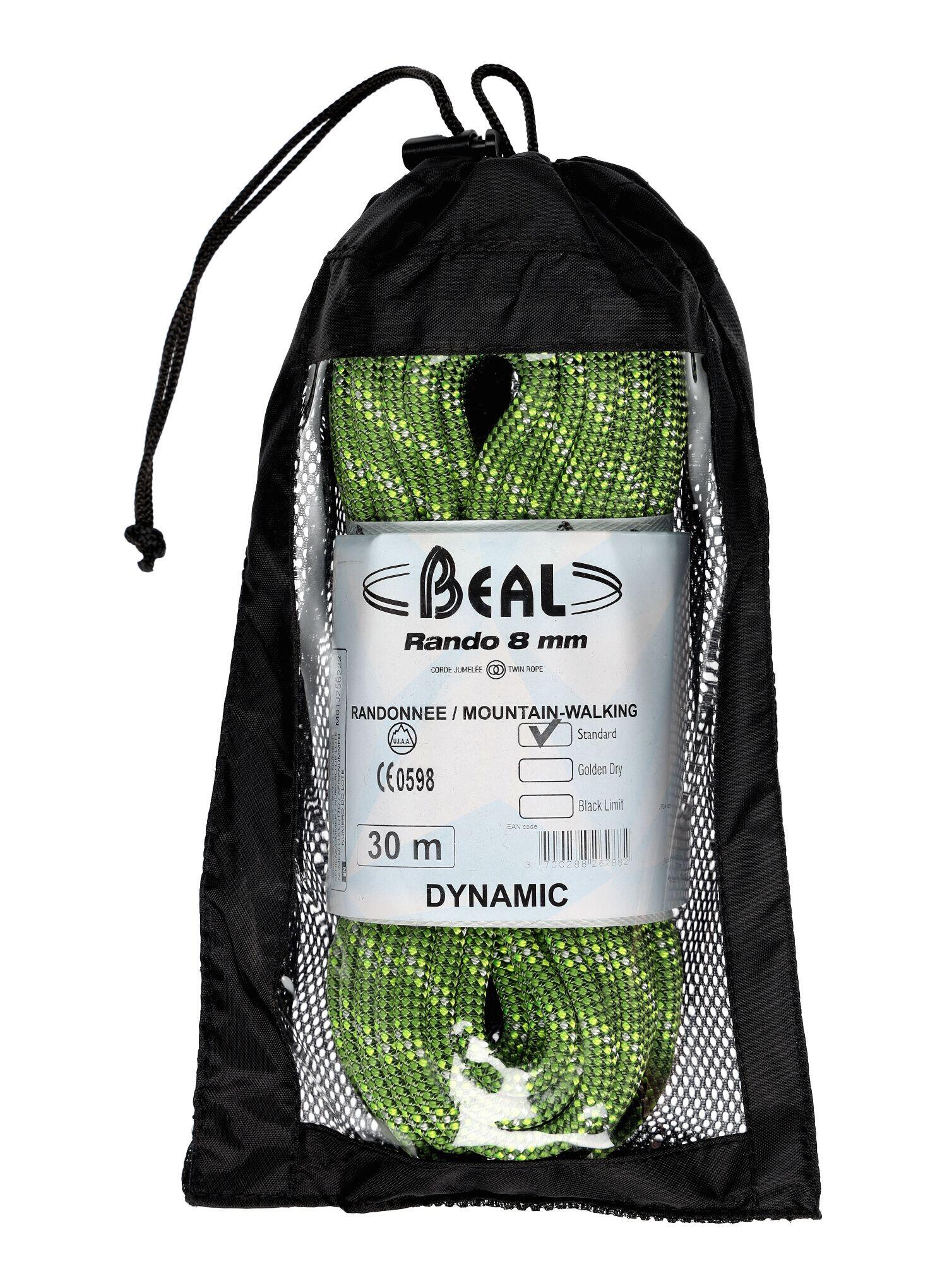 Dynamic Rope Beal Rando 8 mm 30 m Green Lightweight 4/6