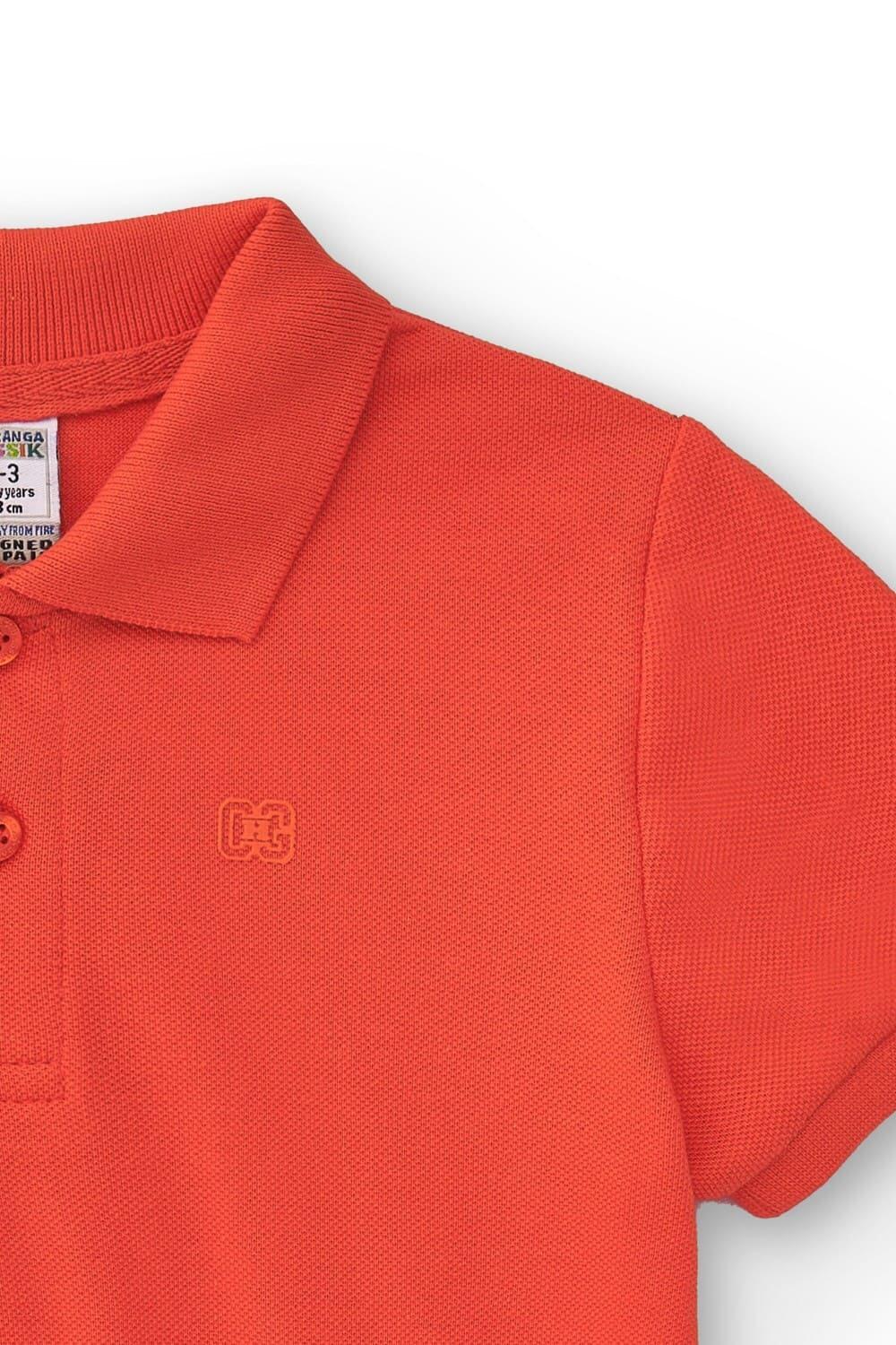 Camisa polo vermelha para 4/5