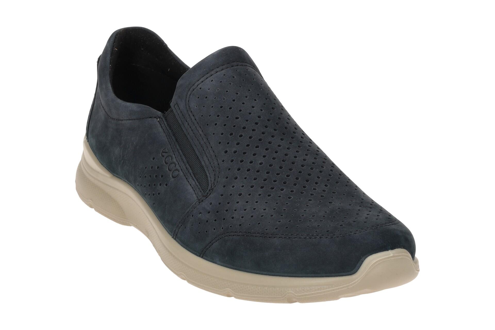 Ecco Irving Schuhe Slipper blau perforiert 3/7
