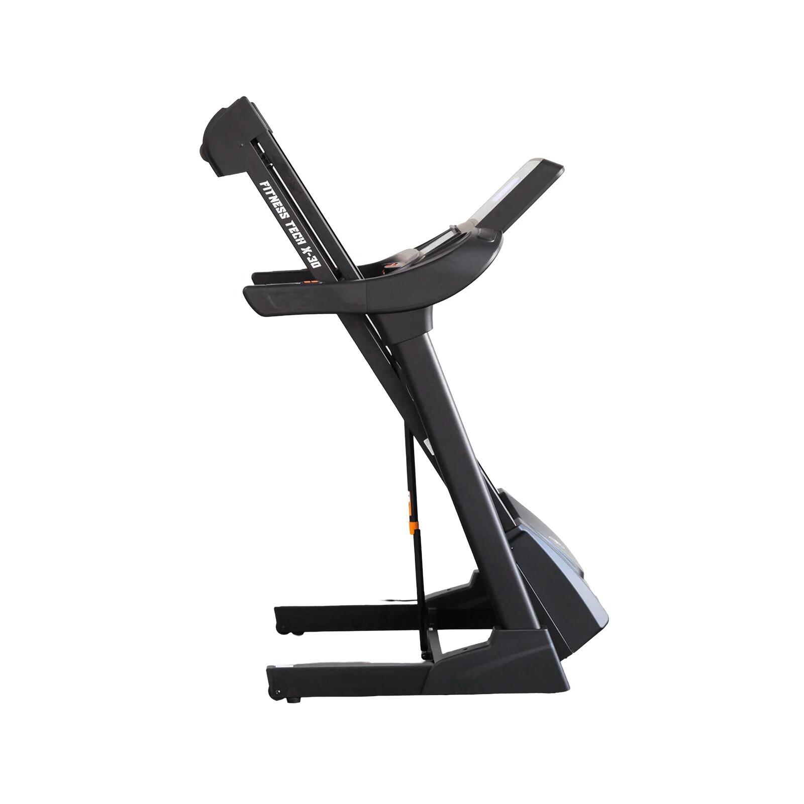 Compacte opvouwbare loopband X-30 Fitness Tech tot 18 km/u 46×138 cm 2/7