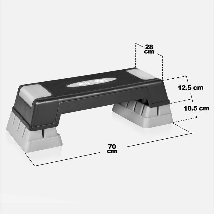 Step Aerobic Gorilla Sports  Negro/Gris Ajustable XS 2/7