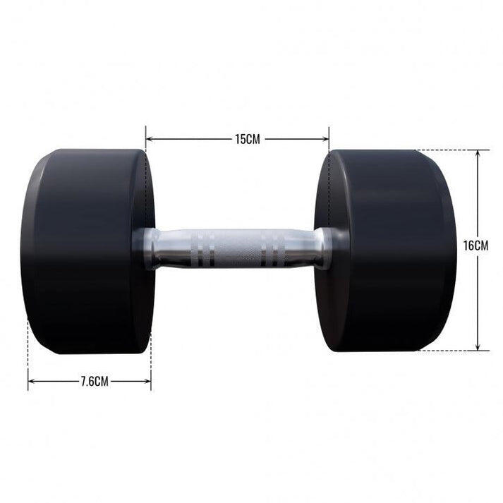HALTÈRE MONOBLOC ROND | MUSCULATION | 2 X 15 KG 5/5