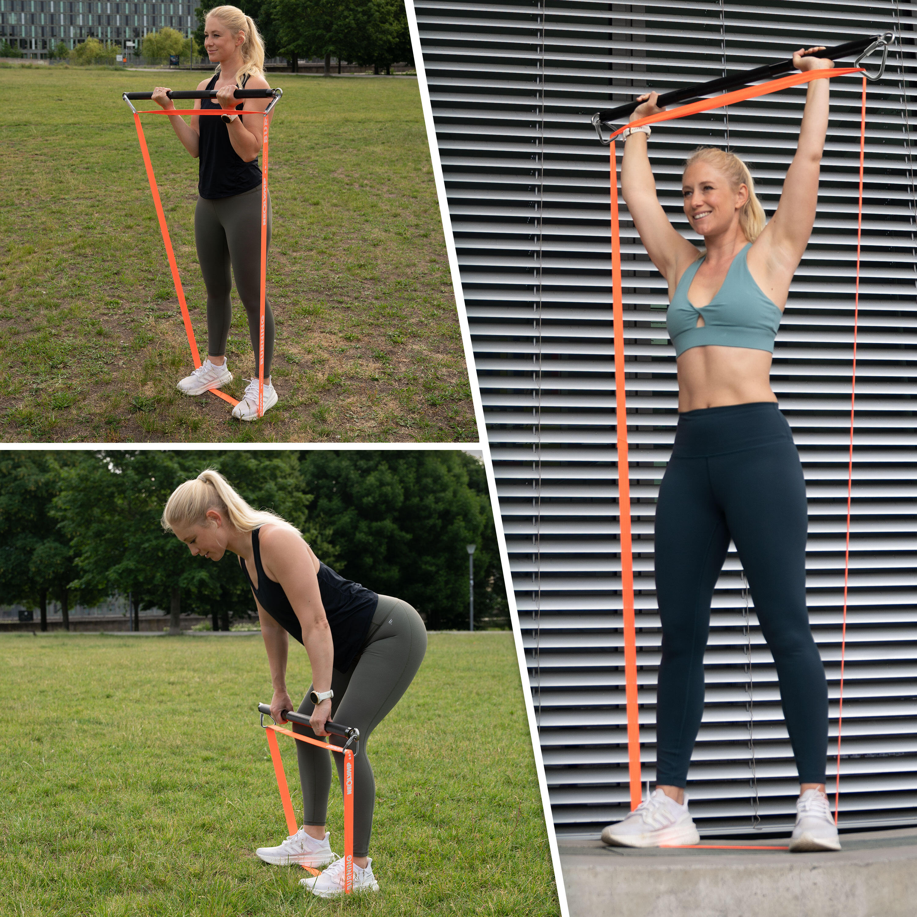 Premium Widerstandsbänder Fitnessstange - 150 KG Widerstand - Pilates Bar 5/7