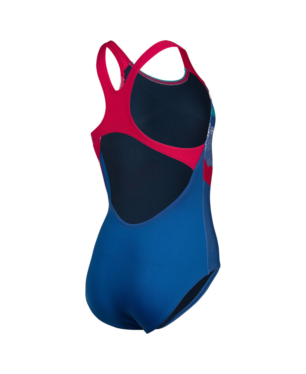 Arena Meisjes Badpak Kikko Swim Pro Back Royal-Freak Rose-Wit 2/5