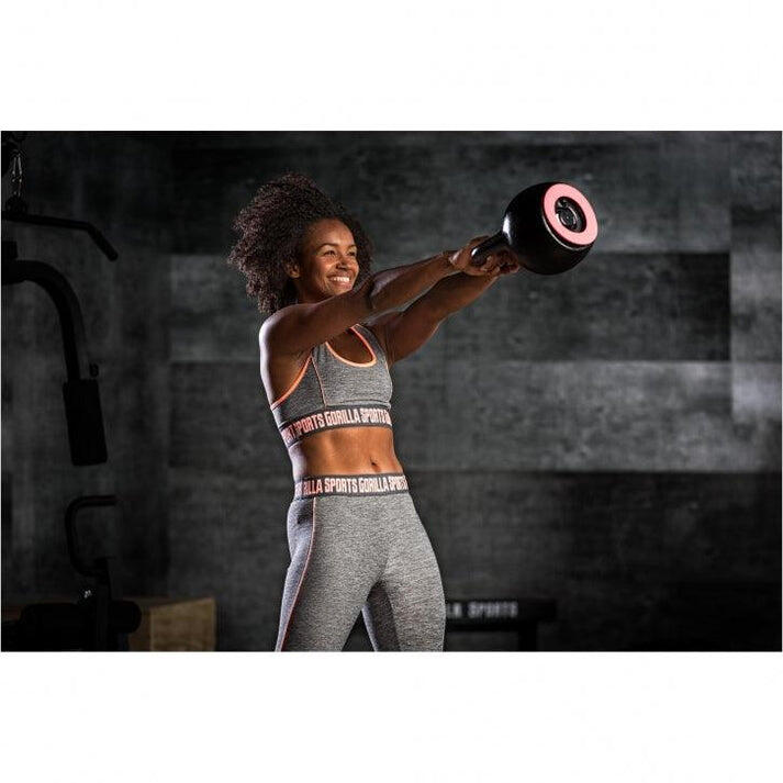 KETTLEBELL RÉGLABLE DE 8KG A 16KG | MUSCULATION | VERSION DESIGN NOIR/ROUGE 3/7
