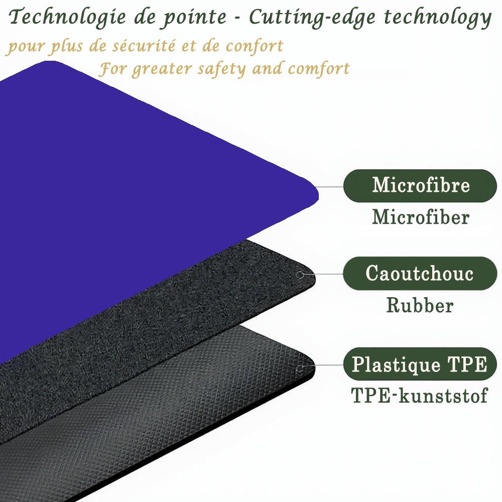 Tapis de yoga new génération conception 3 plis, 6mmx68Cmx1,83m - Namasté Indigo 3/7