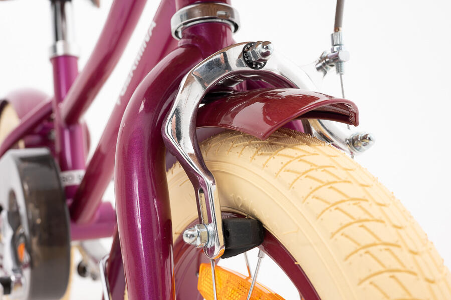 Kinderfiets 12" VINTAGE GERMINA zijwieltjes, mandje 5/7