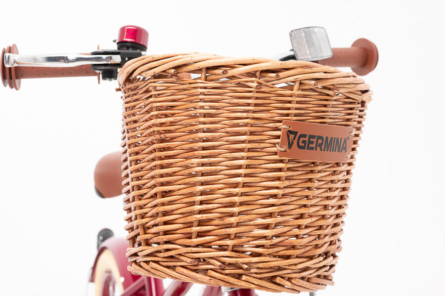 Kinderfiets 16" VINTAGE GERMINA zijwieltjes, mandje 5/7