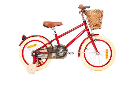 Rower dziecięcy 16" VINTAGE GERMINA kółka boczne, koszyk