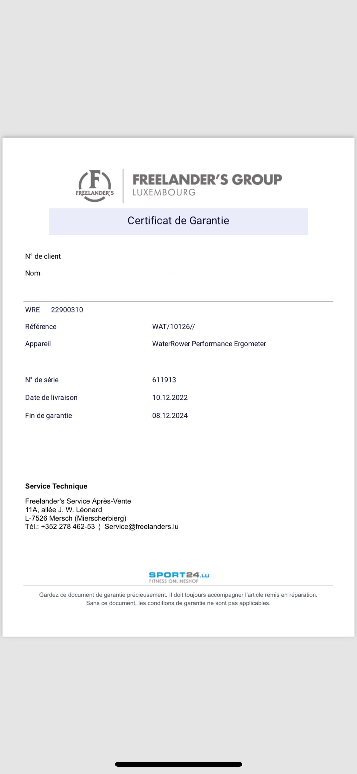 Entre Particuliers - Rameur WaterRower Performance Ergometer 5/6