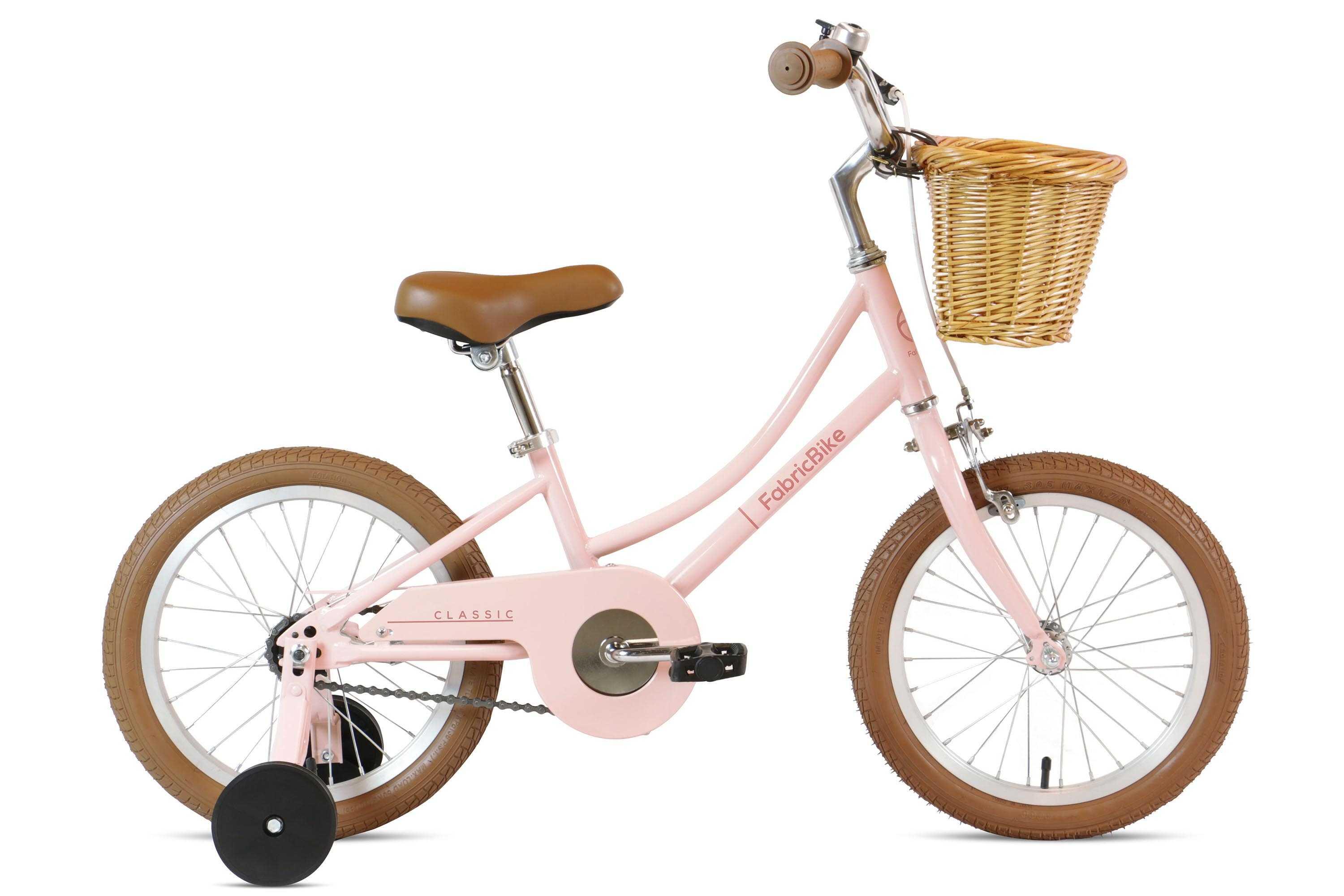 FABRICBIKE Kids Classic - Bicicleta con pedales 16" para niños, 3- 7 años. Rosa