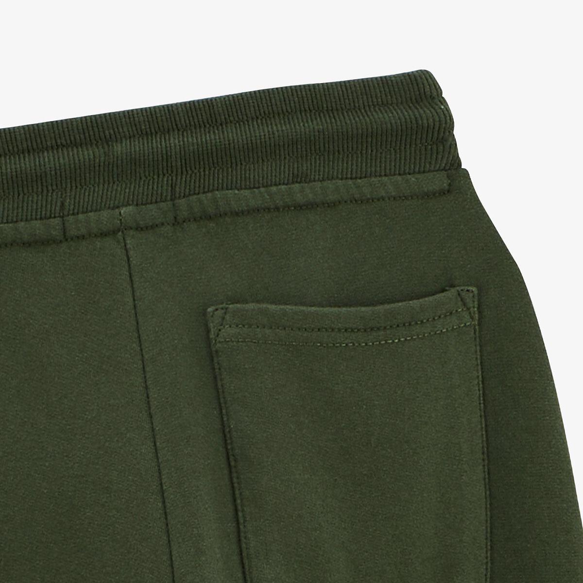Jogging garçon élastiqué en coton vert anglais Paolo 3/4