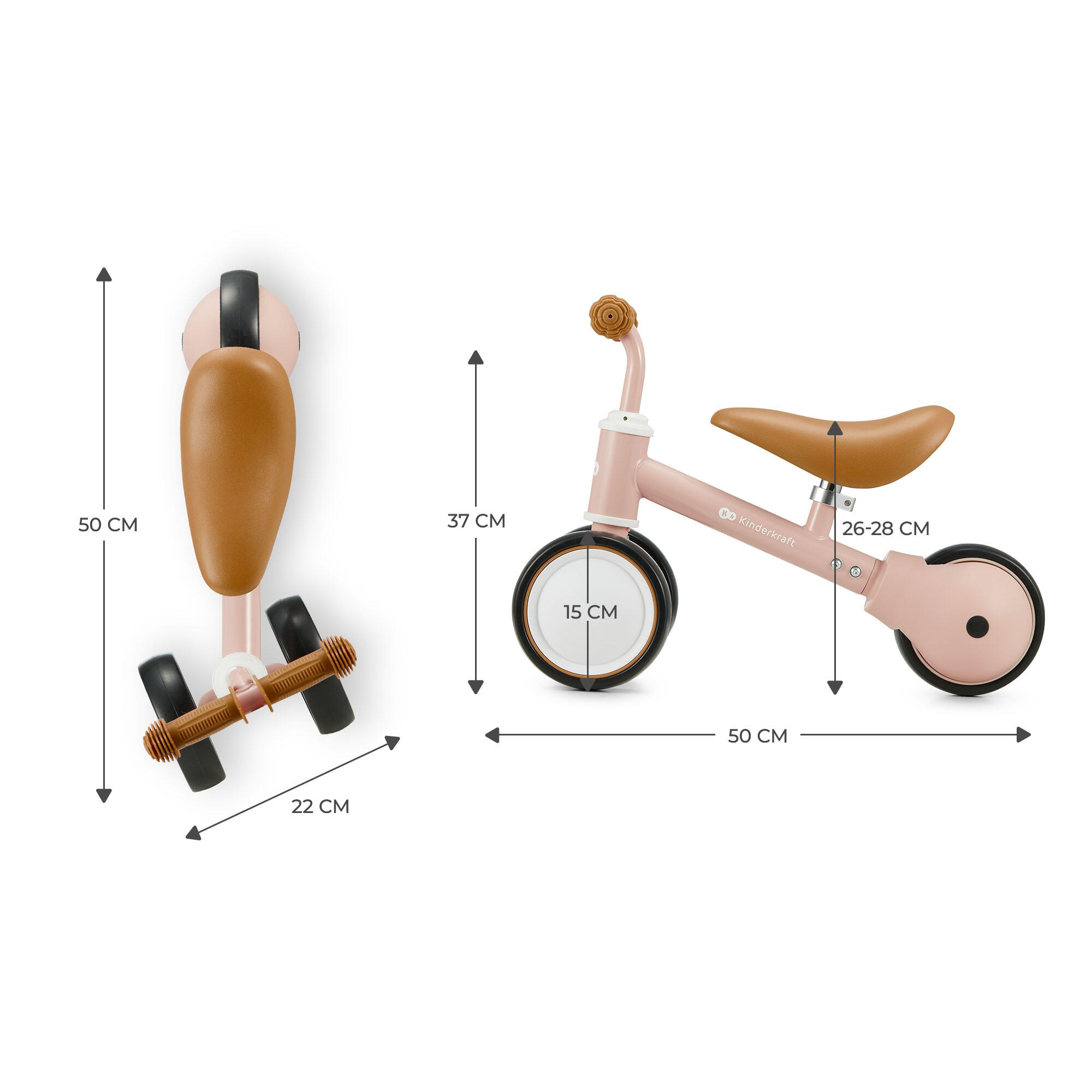 CUTIE lichtroze loopfiets 7/7