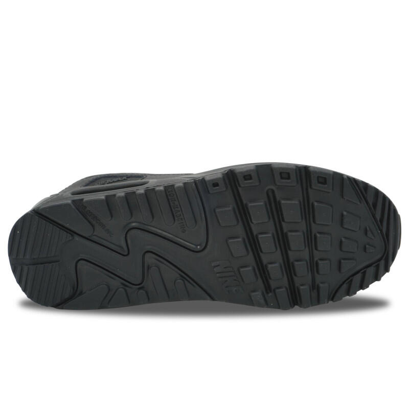 Nike Air Max 90 Leather Triple Black 3/4