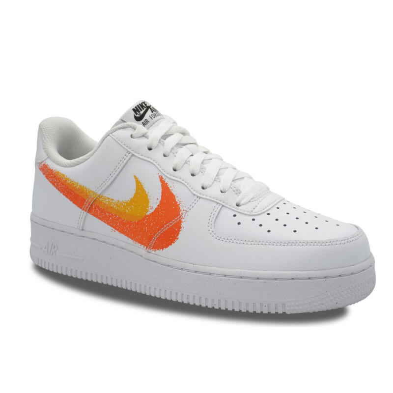 Nike Air Force 1 Low '07 Spray Paint Swoosh Safety Orange 2/4