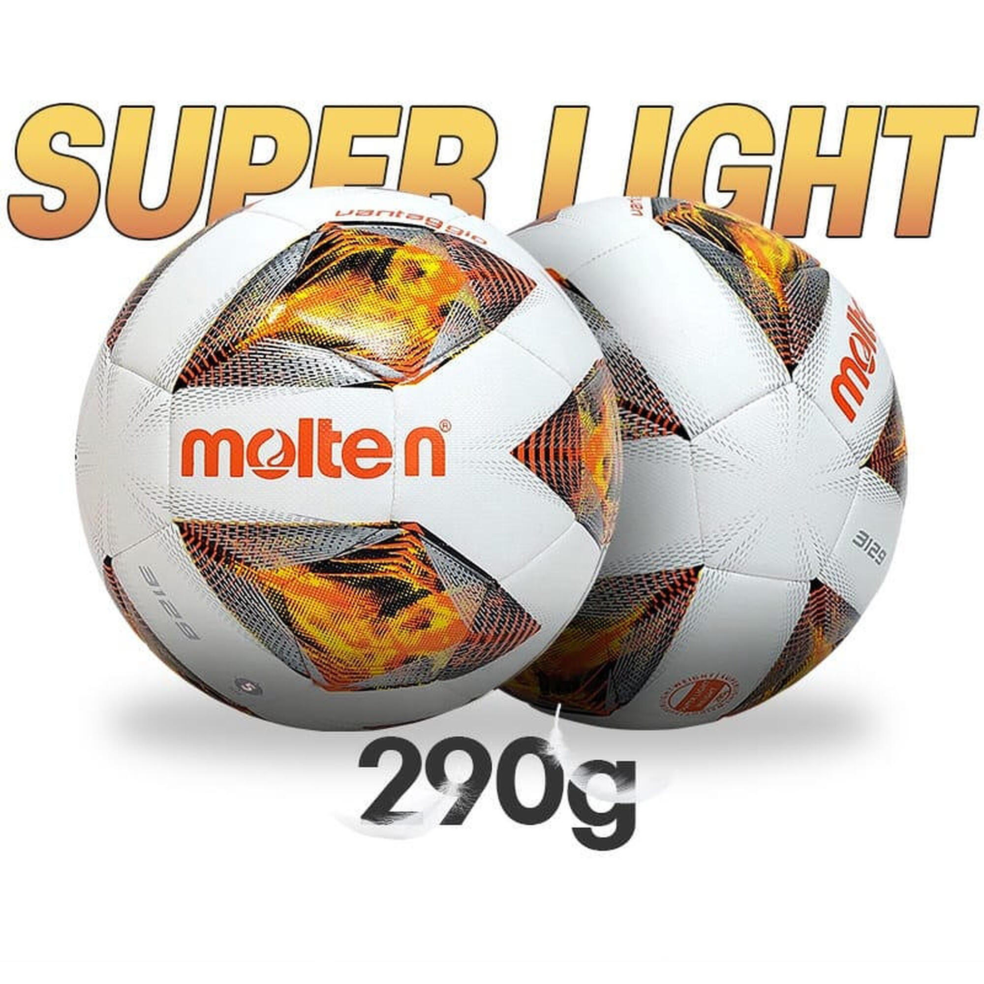 Minge fotbal Molten F5A3129-O, super light 290 grame, marime 5