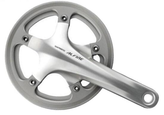 SHIMANO Kurbelgarnitur ALFINE FC-S501 - 45 Zähne, silber