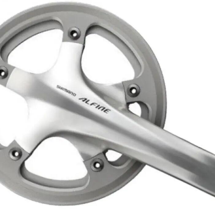 SHIMANO Alfine FC-S501 Crankset — 45T, 170mm, HT2, 1-speed, Silver.