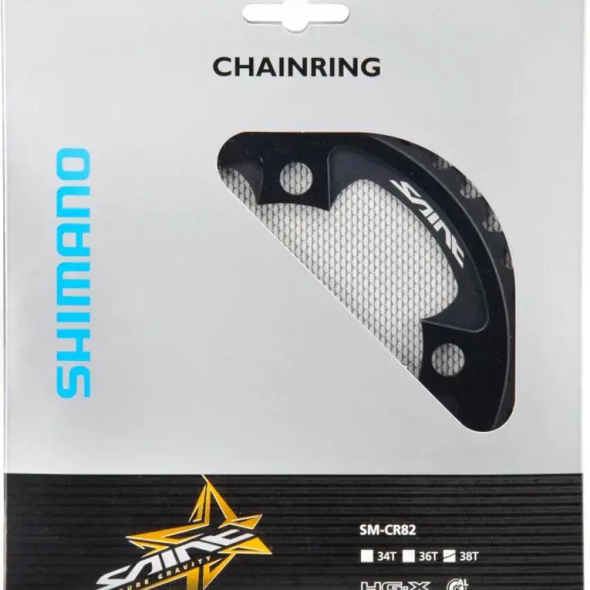 SHIMANO Saint 820-825 38T Chainring, 4-arm 104 mm.