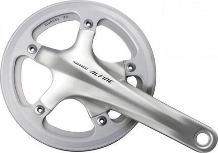 SHIMANO Kurbelgarnitur ALFINE FC-S501 - 42 Zähne, silber