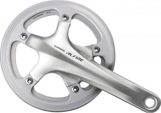 SHIMANO Kurbelgarnitur ALFINE FC-S501 - 42 Zähne, silber