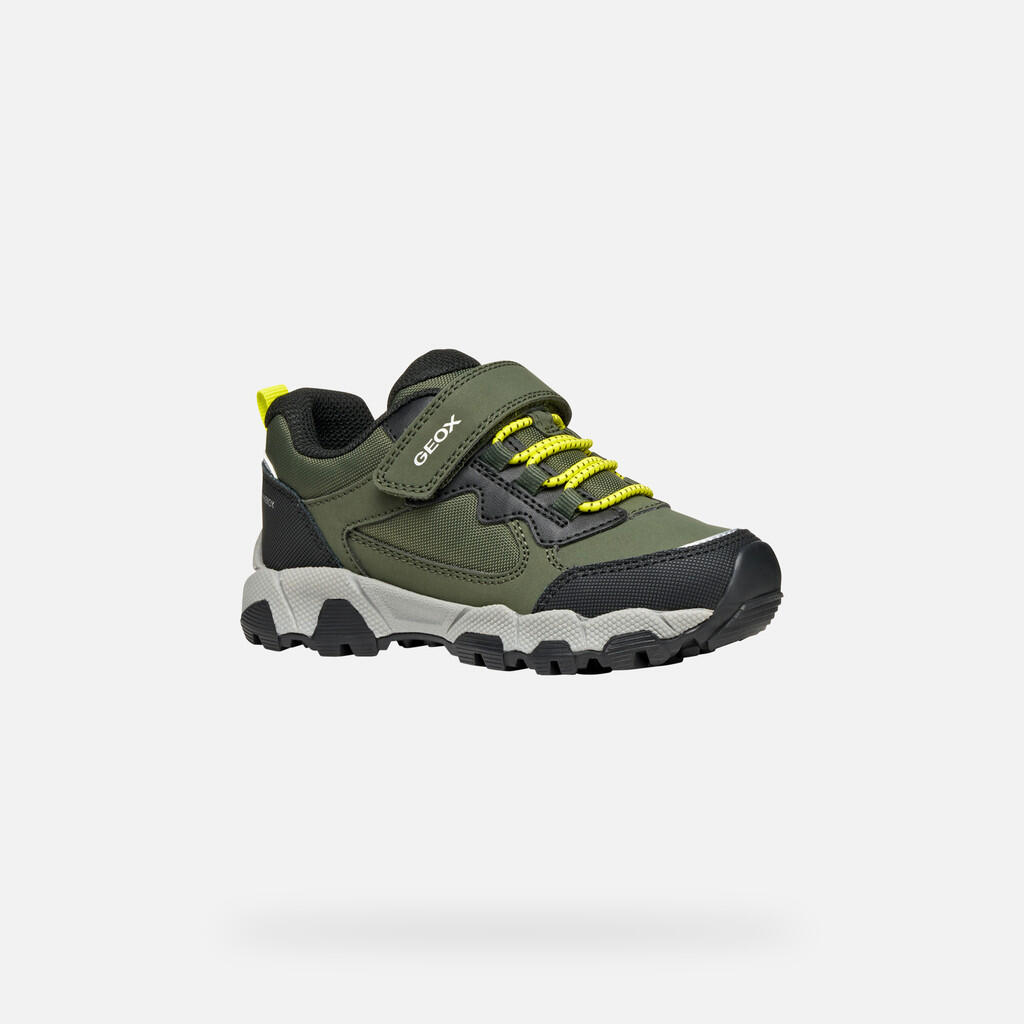 Baskets Garçon MAGNETAR ABX JUNIOR Vert Militaire/Citron Vert 4/7