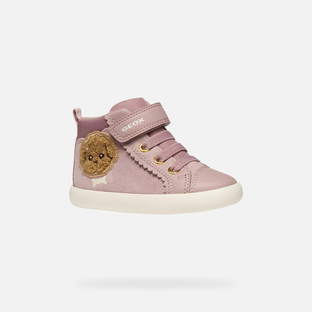Geox Bébé Fille B Gisli Girl B - Baskets Respirantes Avec Fermeture Velcro