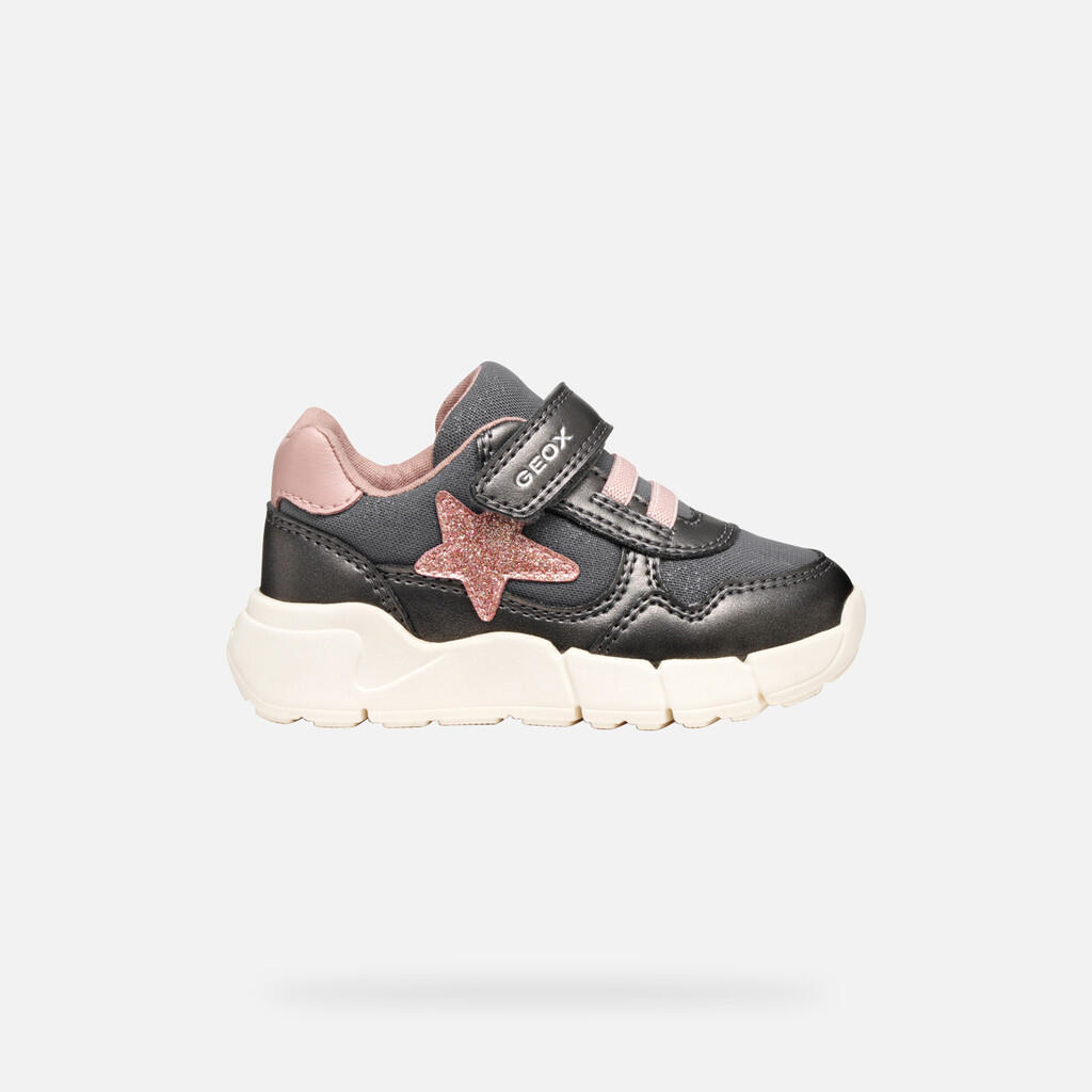 Baskets Bébé Fille FLEXYPER MINI BABY GIRL Gris Foncé/Rose Clair 2/7