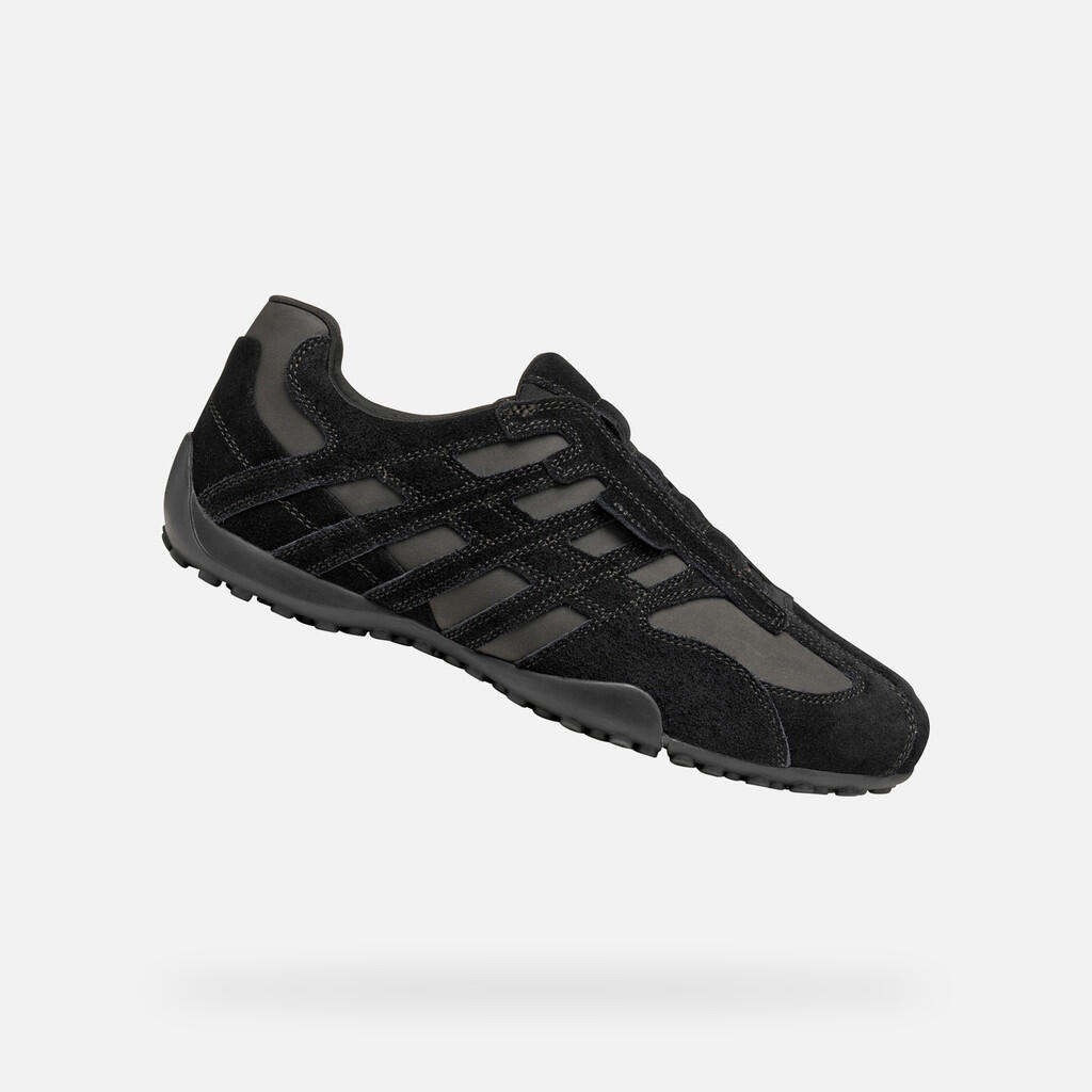 Geox - Baskets Homme U Snake Original Noir - Chaussures De Sport - Noir - Decathlon
