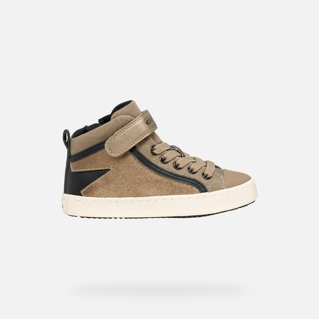 Baskets Fille J KALISPERA GIRL Beige Foncé/Noir 2/7