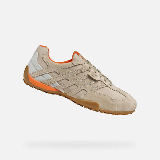 Geox U Snake Original A SUEDE+NBK Herren Leder Sneaker U55MNA 022EK C5004 sand