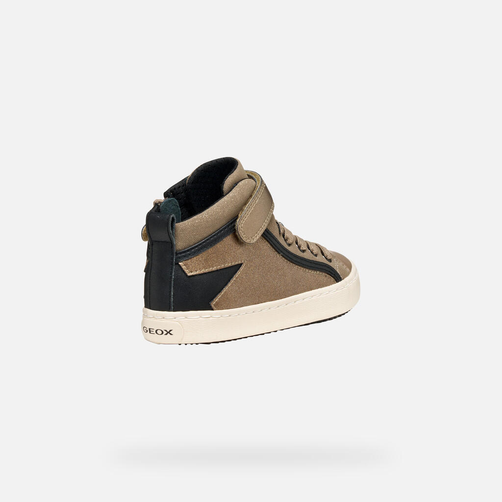 Baskets Fille J KALISPERA GIRL Beige Foncé/Noir 6/7